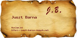 Juszt Barna névjegykártya